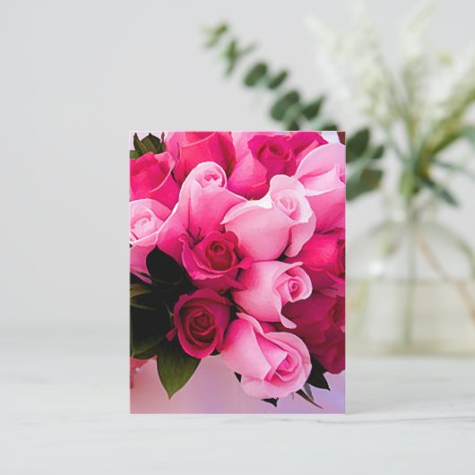 Rosa Mitteilungskarten (Stehend Vorderseite)