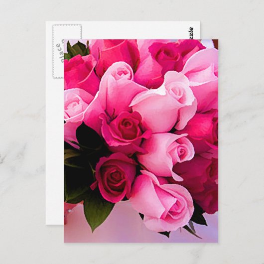 Rosa Mitteilungskarten (Vorne/Hinten)
