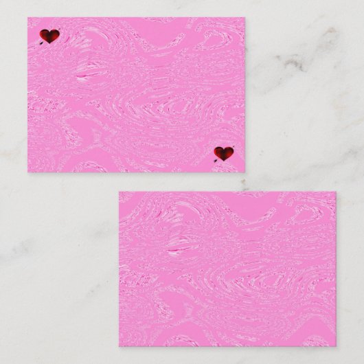 Rosa Mitteilungskarten (Vorne/Hinten)