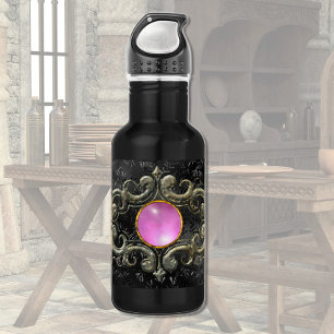Rosa Mittelalterlicher Stein Edelstahlflasche