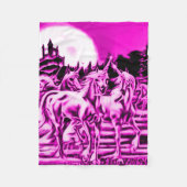 Rosa Mitternachtsunicorn-Fleece-Decke Fleecedecke (Vorderseite)