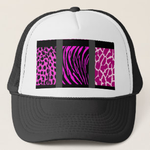 Rosa Mixed Animal Print Truckerkappe