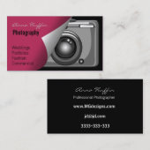 Rosa Mod-Fotografie, Kamera Visitenkarte (Vorne/Hinten)