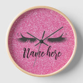 Rosa, Mode-Stylist, Salon, große Uhr (Vorderseite)