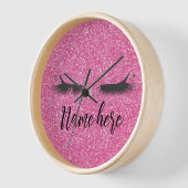 Rosa, Mode-Stylist, Salon, große Uhr (Winkel)