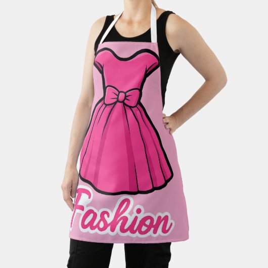 Rosa Modekleid-Aufkleber Schürze (InSitu)