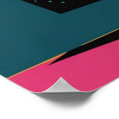 Rosa Modern Art Vintage-Computer-Plakat Poster (Ecke)