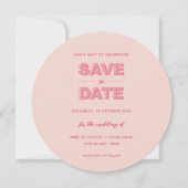 Rosa Modern formatierter Text Save the Date Einladung (Vorderseite)