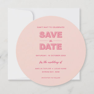 Rosa Modern formatierter Text Save the Date Einladung