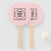 Rosa Modern Logo | Sonderwerbung Fächer (Vorne und Hinten)