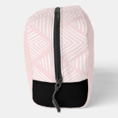 Rosa Modern Minimalistisch Mit Monogramm Waschbeutel (Rechts)