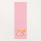Rosa Modern Monogram, Initial Yoga Mat Yogamatte (Vorderseite)