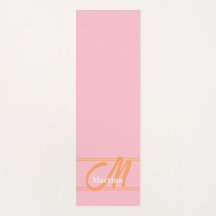 Rosa Modern Monogram, Initial Yoga Mat