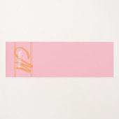 Rosa Modern Monogram, Initial Yoga Mat Yogamatte (Vorderseite (Horizontal))