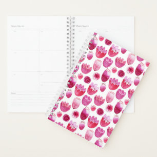 Rosa Moderne Aquarellblume Planer