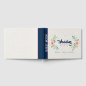 Rosa moderne Blume Randpapiertextur Gästebuch (Voll)