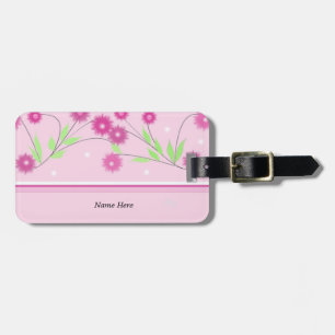 Rosa Moderne Blumen Gepäckanhänger