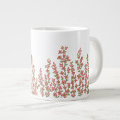 Rosa Moderne Blumenblüten Jumbo-Tasse (Vorderseite Rechts)