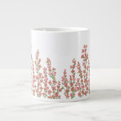 Rosa Moderne Blumenblüten Jumbo-Tasse (Vorderseite)