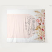 Rosa Moderne Bohobampen mit floraler Kulisse Wandteppich (Vorderseite (Horizontal))