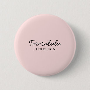Rosa moderne Brautjungfern-Schrift-Design Button