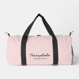 Rosa moderne Brautjungfern-Schrift-Design Duffle Bag