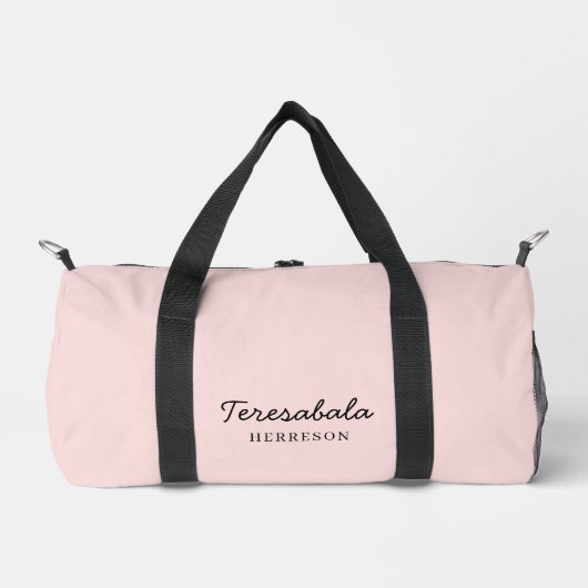 Rosa moderne Brautjungfern-Schrift-Design Duffle Bag (Vorderseite)