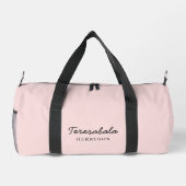 Rosa moderne Brautjungfern-Schrift-Design Duffle Bag (Rückseite)