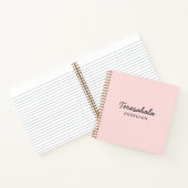 Rosa moderne Brautjungfern-Schrift-Design Notizblock (Innenseite)