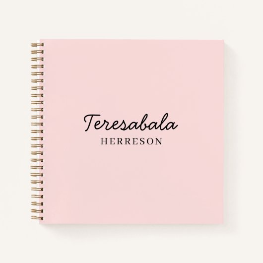 Rosa moderne Brautjungfern-Schrift-Design Notizblock (Vorderseite)
