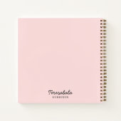 Rosa moderne Brautjungfern-Schrift-Design Notizblock (Rückseite)