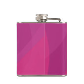 Rosa, moderne, coole, trendige, urbane Wide-Illust Flachmann (Rückseite)