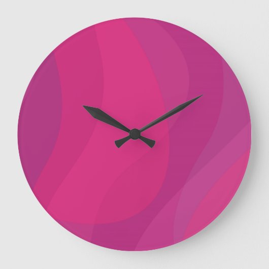 Rosa, moderne, coole, trendige, urbane Wide-Illust Große Wanduhr (Vorderseite)