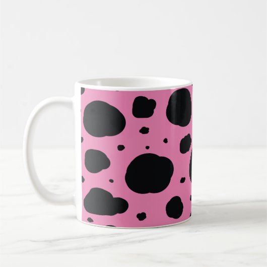 rosa, moderne dalmatinische Flecken Kaffeetasse (Links)