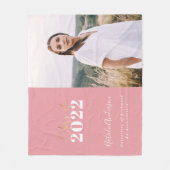 rosa moderne Drehbuch grad Multi-Foto-Klasse von 2 Fleecedecke (Vorderseite)