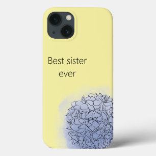 Rosa Moderne Elegante Blaue Hydrangea für Schweste Case-Mate iPhone Hülle