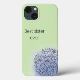 Rosa Moderne Elegante Blaue Hydrangea für Schweste Case-Mate iPhone Hülle