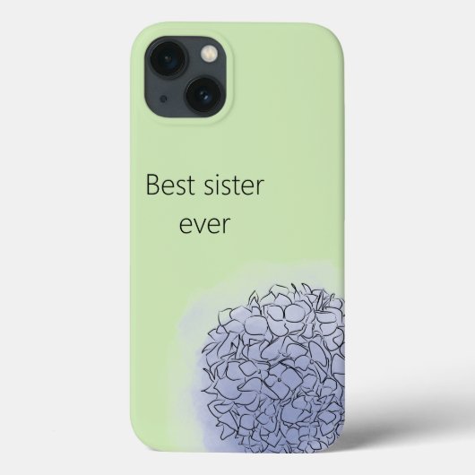 Rosa Moderne Elegante Blaue Hydrangea für Schweste Case-Mate iPhone Hülle (Rückseite)