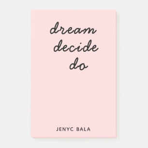 Rosa moderne elegante Schriftgestaltung Post-it Klebezettel