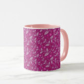 Rosa Moderne Elegante Tasse (VorderseiteRechts)