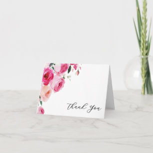Rosa moderne floral Bat Mitzwa Dankeskarte
