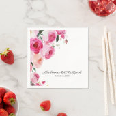 Rosa moderne Floral Bat Mitzwa  Serviette (Beispiel)