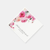 Rosa moderne Floral Bat Mitzwa  Serviette (Ecke)