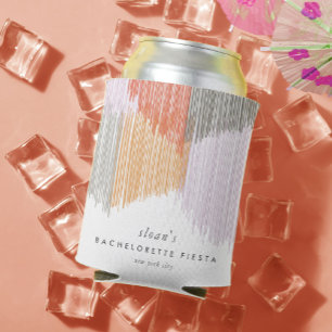 Rosa moderne Fransen-Junggesellinnenabschied Dosenkühler