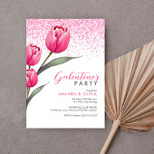 Rosa Moderne Galentiner-Party Einladung