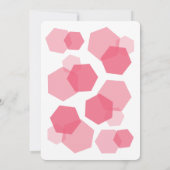 Rosa | Moderne geometrische Brautdusche Einladung (Rückseite)