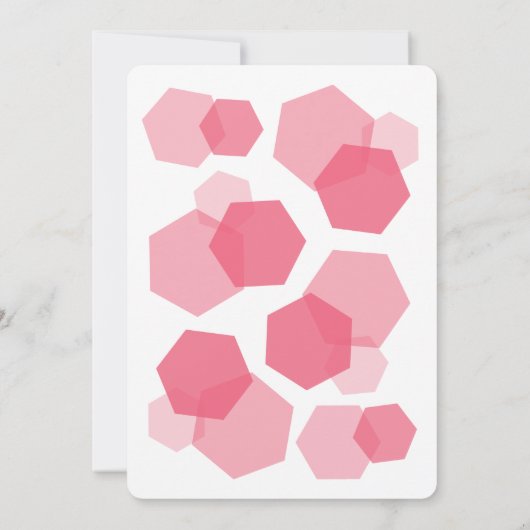 Rosa | Moderne geometrische Brautdusche Einladung (Rückseite)