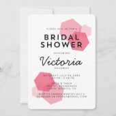 Rosa | Moderne geometrische Brautdusche Einladung (Vorderseite)