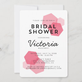 Rosa | Moderne geometrische Brautdusche Einladung