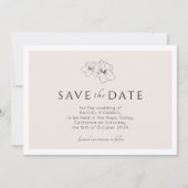 Rosa | Moderne Gold Floral Flat Rette Save The Date (Vorderseite)